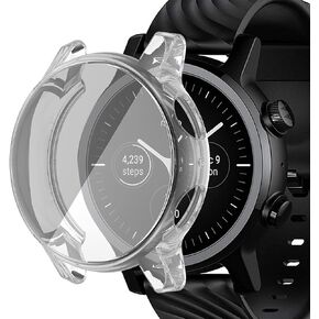 غطاء حماية شاشة FitTurn متوافق مع Moto 360 الجيل الثالث غطاء واقي شاشة بديل من جميع الجوانب بلون معدني من مادة TPU غطاء واقي شاشة متوافق مع Moto 360 الجيل الثالث Smartwatch (شفاف)