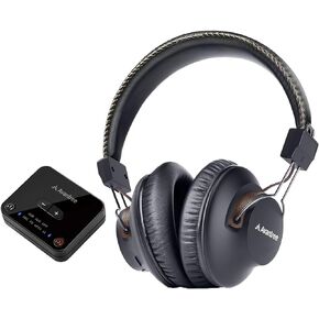 Avantree HT4189 40Hrs Wireless Headphones Set for TV Watching with Transmitter (Digital Optical AUX RCA), No Delay, Dual Link Support, High Volume Over Ear Headset for Seniors, Long Range