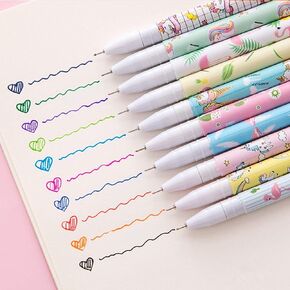 Cute Galaxy Pens, Multi Colored Gel Ink Roller Ball Fine Point Pens, 10 Pcs, 0.5 mm (Starsky)