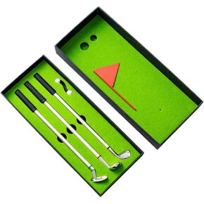 Funny live Golf Pen Gifts for Men Adults/Mini Golf Set, Desktop Games Fun, Cool Office Gadgets Desk Decor, Red/Black/Blue Gel Ink for Students Coworkers Office Stationery Supplies (Golf Pens)