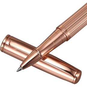 قلم حبر سائل، أقلام أساسية لطيفة للأعمال، قلم معدني لكتابة سلسة، تصميم أنيق، كتابة سهلة، أقلام فاخرة مع علبة هدايا للرجال والنساء باللون الأسود اللامع in Kuwait