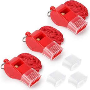 Whistle with Lanyard and Mouth Grip, Super Loud Sports Whistles, Perfect for Coaches, Referees, Emergency, Lifeguard, Survival, Outdoor