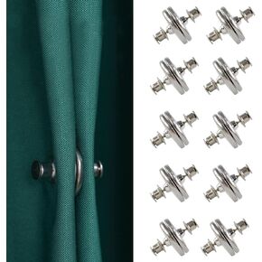 10 أزواج من ستائر الإغلاق المغناطيسية، أوزان مغناطيسية للستائر LIOUCBD مع زر تثبيت مغناطيسي قوي لمنع الضوء من التسرب لمكتب غرفة النوم بالمنزل (0.74 بوصة) in Kuwait