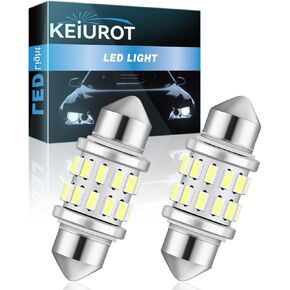 Keiurot 31MM Festoon Led Boat Navigation Lights Marine LED Navigation Light Boat LED القوس ضوء مرساة ضوء الصاري ضوء الصاري 12 فولت أضواء قارب LED بيضاء، حزمة من 2 in Kuwait