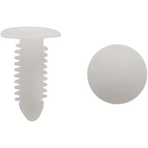 uxcell 40pcs White Plastic Rivets Splash Guard Fastener Push Type Clips 7.5 x 5.5mm Hole for Automotive