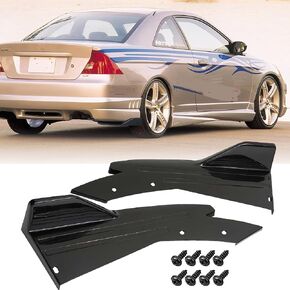 2pcs Carbon Fiber Rear Bumper Spoiler Lip Splitter Diffuser Universal Body Kit V4