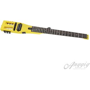 Electric Guitar Practice Portable Travel 82CM 1.6KG Yellow Matte 25.5" Full Scale with Gigbag Right Handed