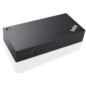 Lenovo 40A90090US Thinkpad USB Type-C Dock, Black (Renewed)