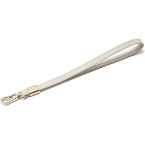 ZVE Hand Wrist Strap Anti-Lost PU Leather Lanyard for Camera Cell Phone Purse Keychain-Charms Wallet Case Around Your Wrist - Beige