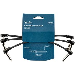 Fender Blockchain 6" Patch Cable, 3-Pack, Angle/Angle