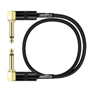 24 Inch Guitar Patch Cable Performance Guitar Effect Pedal Cables Angled to Angled Gold Plated Plugs