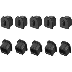 10 قطع من قابس منفذ USB B أنثى، غطاء سدادة واقي USB B أنثى مضاد للغبار