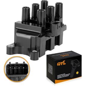 QYL Ignition Coil Pack Compatible with Ford Mazda Mercury F150 Ranger Freestar Mustang Taurus B3000 Sable Monterey Windstar V6 3.9L 4.0L 4.2L 2.5L 3.0L 3.8L Replacement For C1312 DG485 FD498
