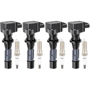 ECCPP UF540 4 ignition coils with 4 iridium Spark Plugs for Mazda 3 6 CX-7 MX-5 L4 2.0L 2.3L 2.5L C1683 UF540
