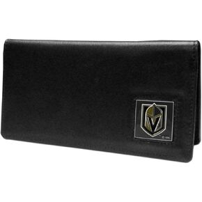 NHL Siskiyou Sports Fan Shop Vegas Golden Knights Leather Checkbook Cover One Size Black