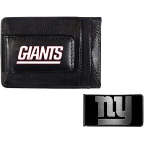 حامل نقود وبطاقات جلدي رياضي من Siskiyou ومشبك نقود أسود in Kuwait