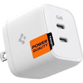Spigen USB C Charger, GaN 352 Total 35W 2 Ports GaN III Tech Fast Charger PD 3.0 Charging Block for iPhone 15 Plus Pro Max Mini, Galaxy S24 Ultra Plus, Z Flip Fold 6, iPad Pro M4 Air M2, Pixel 8/8a