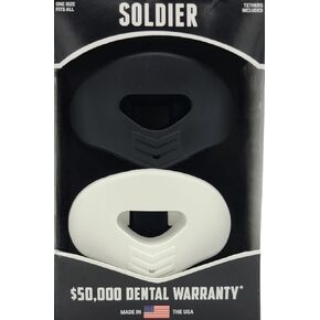 Black & White Lip Protector Mouth Guard 2 Pack, One Size Fits All, Works with or Without Braces, Includes Tethers, No Boiling Required in Kuwait