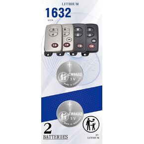(2 حزمة) CR1632 استبدال بطارية مفتاح التحكم عن بعد لتويوتا (2007-2018) حافظة tC 4-Runner Camry Corolla Avalon Highlander Land Cruiser Prius Rav4 Venza FCC ID'S: HYQ14AAB HYQ14ACX HYQ14AEM