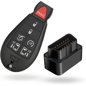 SKS OBD Keyless Entry Remote Compatible for Chrysler Town and Country Dodge Grand Caravan 2008 2009 2010 2011 2012 2013 2014 2015 2016 2017 2018 Car Keyless Entry Remote Control M3N5WY783X IYZ-C01C