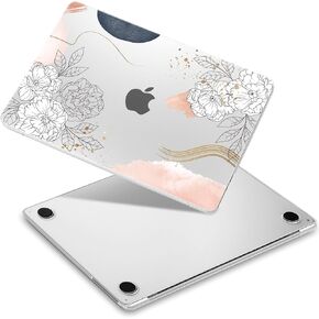 for MacBook Air 15 inch M3/M2 Case 2024 2023 Release A3114/A2941, Hard Shell Laptop Case with Keyboard Cover & Screen Protector & OTG Adapter & Webcam Cover, Cherry Flowers