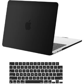 MOSISO Compatible with MacBook Air 13 inch Case 2025 2024 2023 2022 Release M3 A3113 M2 A2681 Touch ID, Plastic Hard Shell & Keyboard Cover Compatible with MacBook Air 13.6 inch Case, Black
