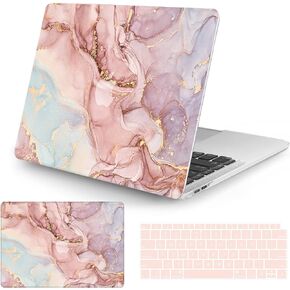 Watbro Compatible with MacBook Pro 13 inch Case 2020 2019 2018 2017 2016 Release M1 A2159/A1989/A1706/A1708 Laptop Hard Shell Case & Keyboard Cover,Colorful Marble