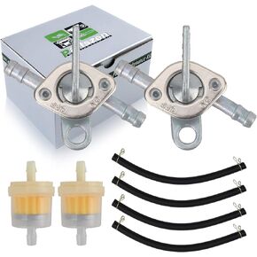 2pcs 1/4" Inline Gas Fuel Shut Off Valve Switch Petcock For Pocket Bike ATV TaoTao Buyang Coolsport Lifan Kazuma SUNL Redcat Eagle 50cc 70cc 90cc 110cc 125cc 150cc 49CC 60CC 66CC 80CC