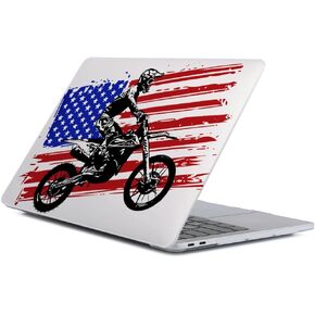Compatible with MacBook Air 13 inch Case 2020 2021 M1 A2337 A2179 A1932, Plastic Hard Shell Case for Mac Air 13 with Touch ID (2018-2021) - American Flag Flying Eagle
