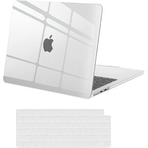 MOSISO Compatible with MacBook Air 13 inch Case 2025 2024 2023 2022 Release M3 A3113 M2 A2681 Touch ID, Plastic Hard Shell & Keyboard Cover Compatible with MacBook Air 13.6 inch Case, Black