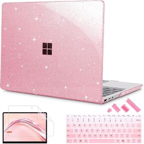 Mektron 2023 Microsoft Surface Laptop GO 3 Case 12.4" Compatible with Go 2/1 Laptop Cover 2022-2020 Releases Model 1943/2013 Plastic Hard Shell Case with Screen Protector, Dahlia Flower C035 in Kuwait