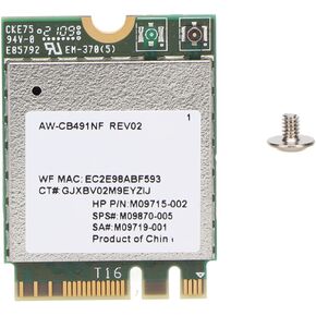 Estink RTL8821CE WiFi Card, AW Cb491nf Laptop Nic, M.2 Interface, BT4.2 Support, High Speed Operation, Can be Used for Home, Work or Travel