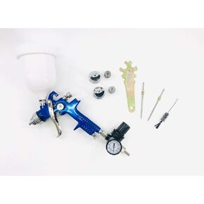 20 oz HVLP Gravity Feed Air Spray Gun with Regulator & 1.4mm,1.7mm, 2.0mm Nozzle