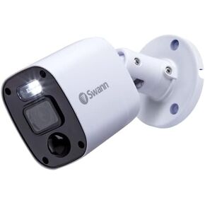 Swann Add-On DVR Flashing Light Bullet Cam with Sensor Spotlight, 1080P Video, Indoor or Outdoor Design, Dusk to Dawn Color Night Vision Plus True Detect Heat, Motion Detection, and One Way Audio