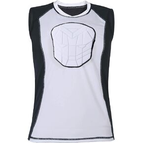 TUOY Youth Padded Sleeveless Shirt Chest Sternum Protector Heart Guard Compression Protective Shirt