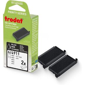 Trodat Replacement Pads, Printy 4911 Stamp, 2 Pack, Black