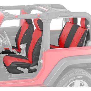 Diver Down Neoprene Seat Cover Set - Fits Jeep JK 2007-2018 Wrangler - Front and Back Seat Set - Waterproof Custom Fit Seat Covers - Soft Padded Thermal Resistant Cushion - (Black, 4DR, 13-18)