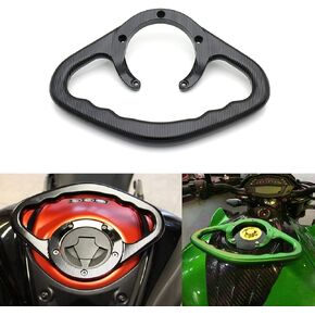 Motorcycle Rear Passenger Handles Handgrips Gas Tank Grab Bar Handlebar Fuel Tank Armrest Handle Grip 5 Holes for Kawasaki NINJA 250 300 ZX-6R Z250 Z300 Z750 Z800 Z1000 Z1000SX ER-6N/F(Black)
