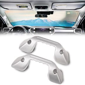 مقبض سحب السقف مقبض مخصص لتويوتا تندرا 2022 2023 2024 الملحقات الداخلية قبضة بيئة العمل من سبائك الألومنيوم الفضية، 2 حزمة (يسار ويمين) in Kuwait