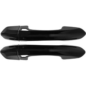 NewYall Pack of 2 Front Left Driver and Right Passenger Side Gloss Black Exterior Door Handle Cover
