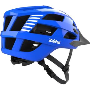 Zefal Axis Mountain Bike Adult Blue Helmet (Ages 14+, Unisex, Visor)