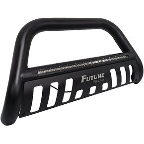 Bull Bar with Skid Plate and 25" LED, Fits Ram 1500 2009-2018 & 19-24 Classic (Excludes Rebel), Powder Coated Black, Steel Construction with Easy Bolt-On Installation.