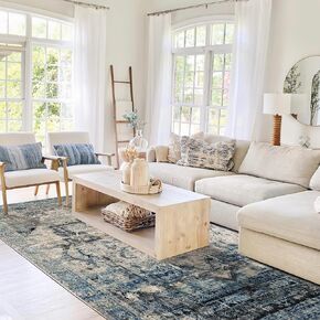 6x9 Area Rug 6x9 Rug Non Slip Machine Washable Rugs Low-Pile Floor Carpet No Shedding Area Rugs for Living Room Bedroom Dining Room Kitchen Nursery Indoor