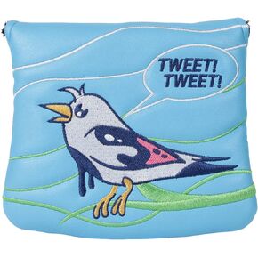 Golf Tweet Tweet Birdie Square Mallet Putter Cover Magnetic Closure Golf Headcover for Mallet Putters Fits Most Brands
