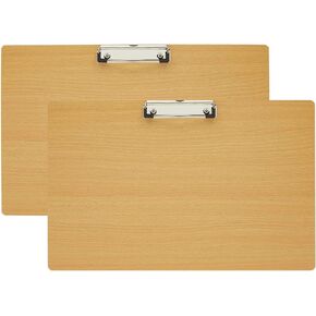 BOMKEE 2 Pack Extra Large Clipboard, 11x17 inch Legal Size Wooden Landscape Clipboard Horizontal Clipboards for Artists Drawing, Sketching