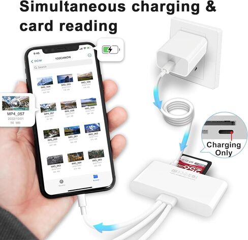قارئ بطاقات 5 في 1، قارئ بطاقات الذاكرة، بطاقة SD، محول OTG لأجهزة i-Phone/i-Pad، USB C و2 USB A مع فتحات بطاقة Micro SD وSD، يدعم SD/Micro SD/SDHC/SDXC/MMC - أليف العالمية in Saudi Arabia