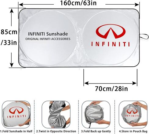 واقي الشمس للزجاج الأمامي للسيارة، مظلة النافذة الأمامية لسيارة Infiniti Q50 Q60 Q70 QX30 QX40 QX50 QX60 QX70 QX80 QX56 EX FX JX G I M Q Series in Kuwait