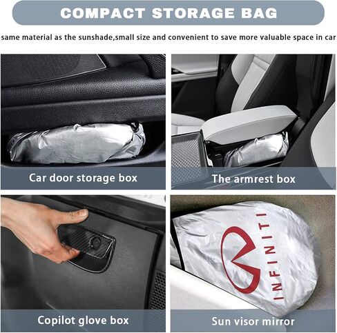 واقي الشمس للزجاج الأمامي للسيارة، مظلة النافذة الأمامية لسيارة Infiniti Q50 Q60 Q70 QX30 QX40 QX50 QX60 QX70 QX80 QX56 EX FX JX G I M Q Series in Kuwait