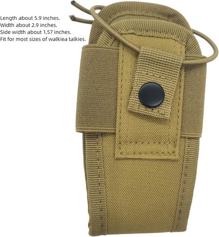 Walkie Talkie Pounch Two Way Radio Holster Holder Case Universal Carrier Bag (Tan) in Saudi Arabia