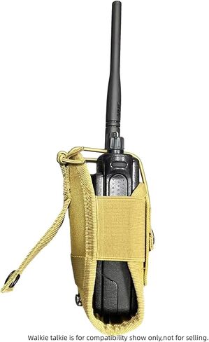Walkie Talkie Pounch Two Way Radio Holster Holder Case Universal Carrier Bag (Tan) in Saudi Arabia